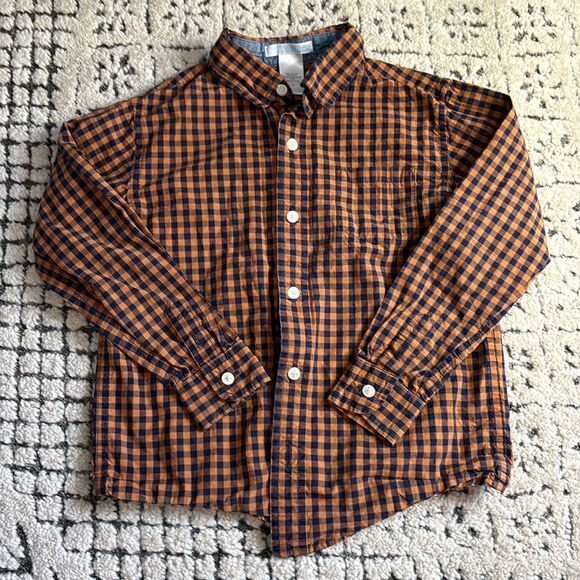 Janie & Jack Boy Long Sleeve Button Down 5T - Picture 1 of 3